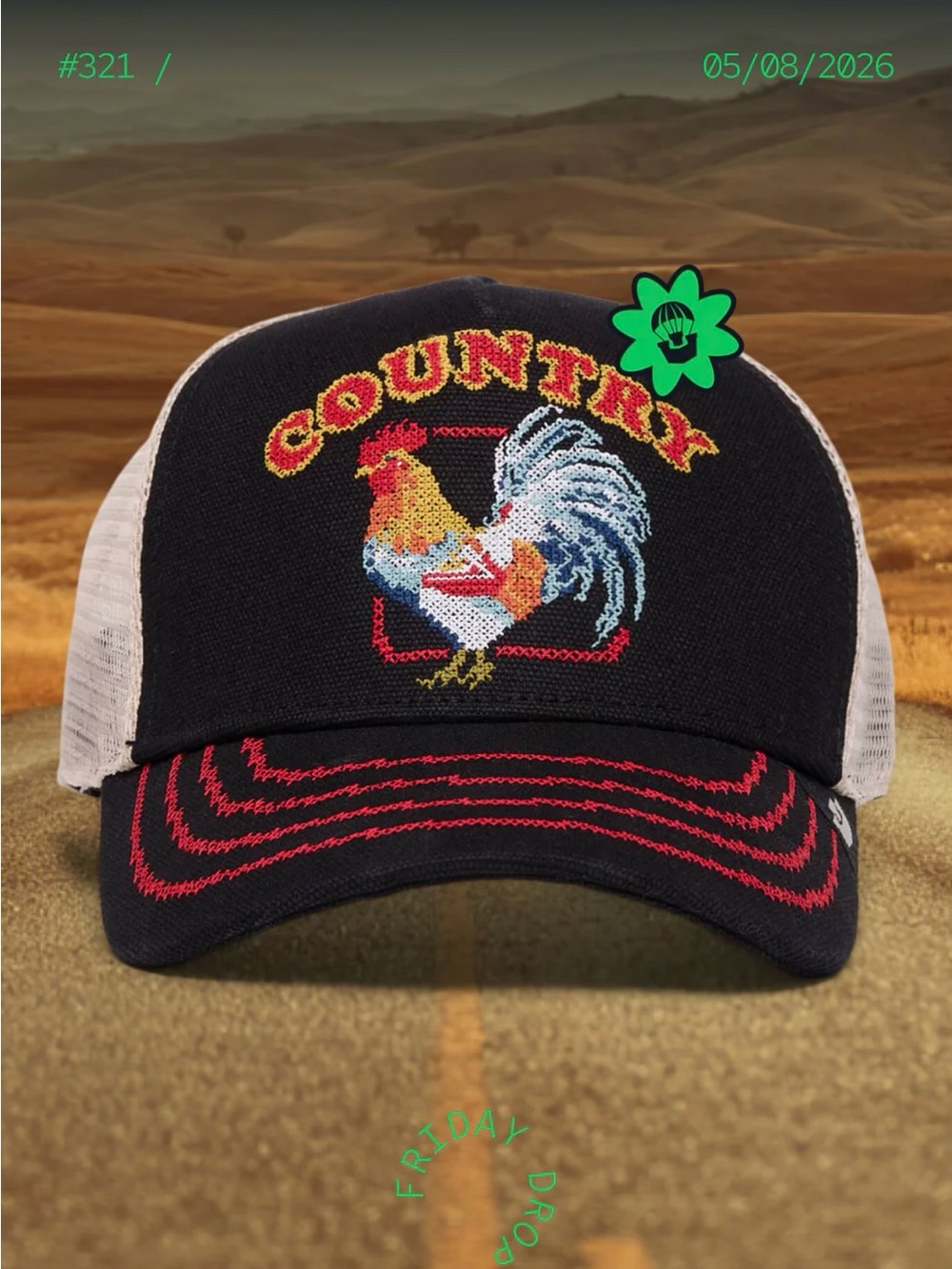 Goorin Bros. "MIDDLE OF NOWHERE"
Trucker Hat. Mesh SnapBack NWT